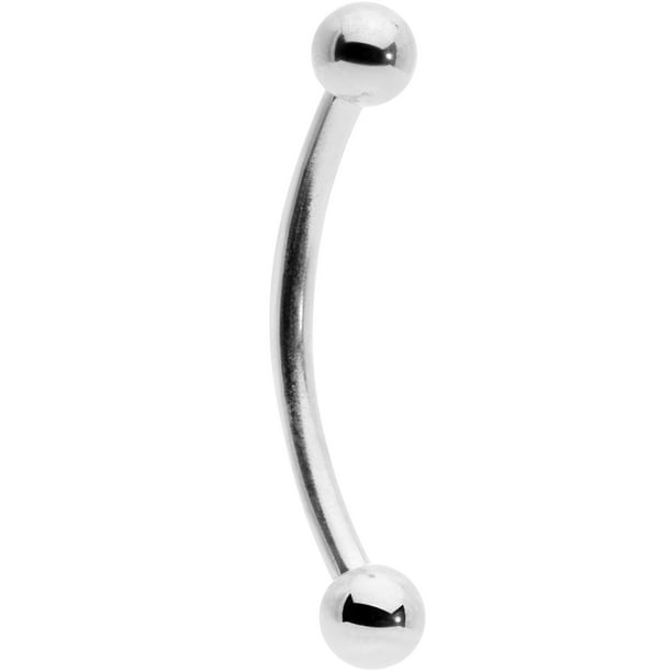 316L Surgical Steel Curved Barbell with Spike Ends for Snake Eye Piercing and More 316L Surgical Steel Curved Barbell with Spike Ends for Snake Eye Piercing and More